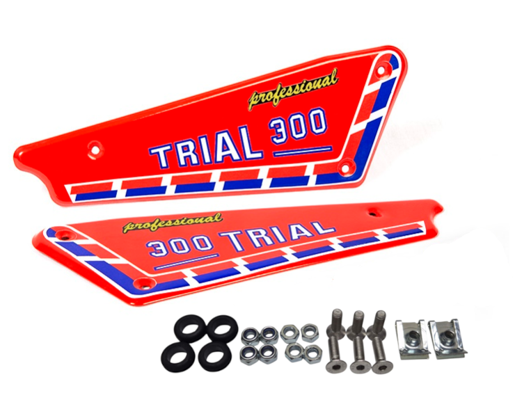 Placas laterales aluminio Fantic 300 barnizadas - Imagen 1