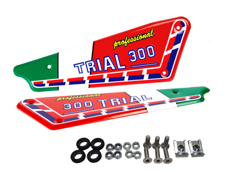 Placas laterales aluminio Fantic 300 barnizadas italianas - Imagen 1