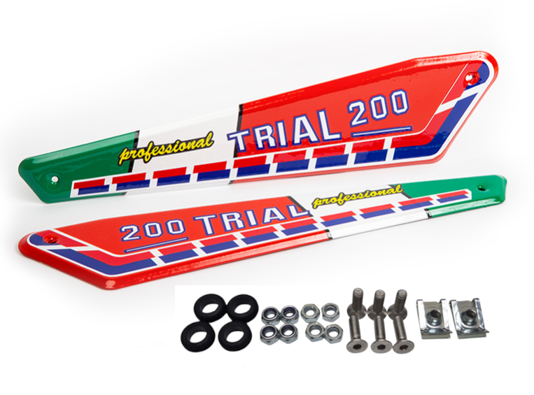 Placas laterales aluminio Fantic 200 barnizadas italianas - Imagen 1