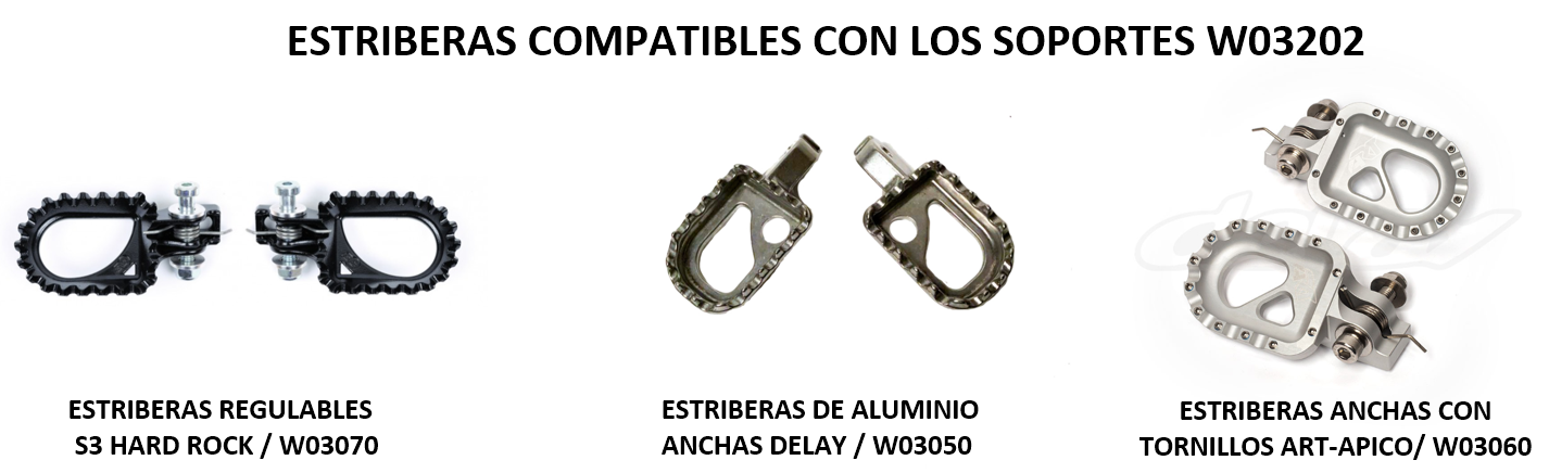 JUEGO SOPORTES ESTRIBERA FANTIC 200/305 4 JUEGO SOPORTES ESTRIBERA FANTIC 200/305 - Imagen 4